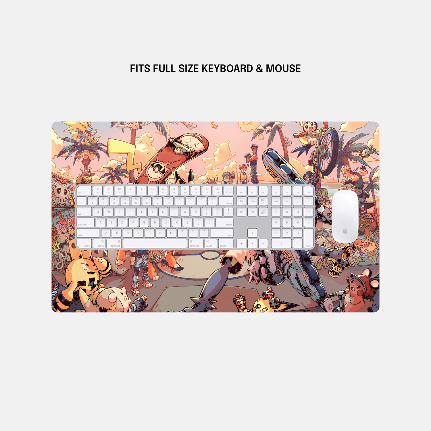 Skating Pikachu Playmat — brycekhodraws.com